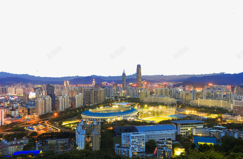 深圳夜景png免抠素材_新图网 https://ixintu.com 京基100 夜景 深圳 深圳建筑 自然景观