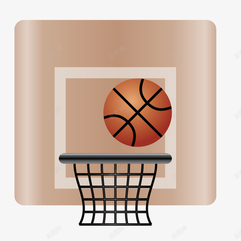 篮球框与篮球png免抠素材_新图网 https://ixintu.com 篮球 篮球框 运动