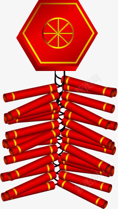 新年鞭炮png免抠素材_新图网 https://ixintu.com 春节 红色 贺卡 鞭炮
