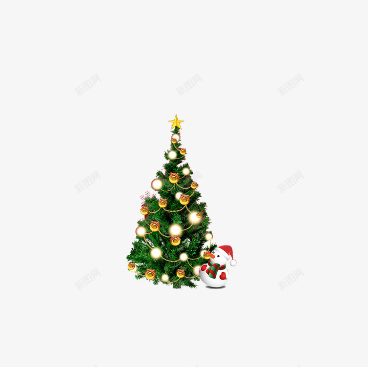 圣诞树图案png免抠素材_新图网 https://ixintu.com 圣诞树 圣诞树图案 小红帽 雪人