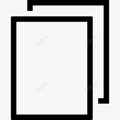复制矩形纸张界面符号图标png_新图网 https://ixintu.com 两 复制 床单 接口 矩形 符号 纸 缪图标
