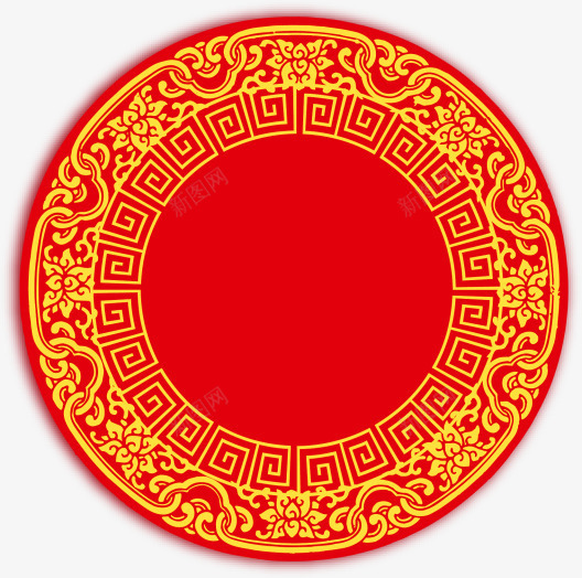 春节圆形花纹中国风花纹png免抠素材_新图网 https://ixintu.com 中国风 圆形 春节 花纹
