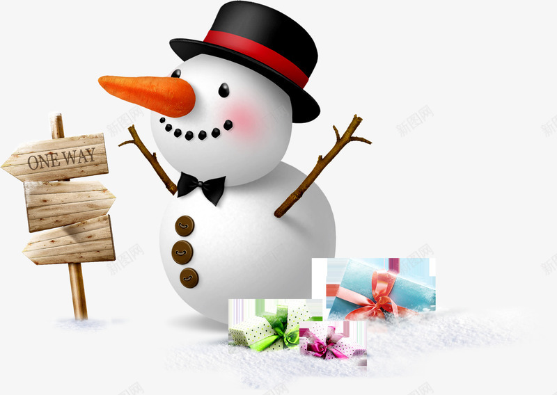 扁平卡通雪人造型png免抠素材_新图网 https://ixintu.com 卡通 扁平 造型 雪人