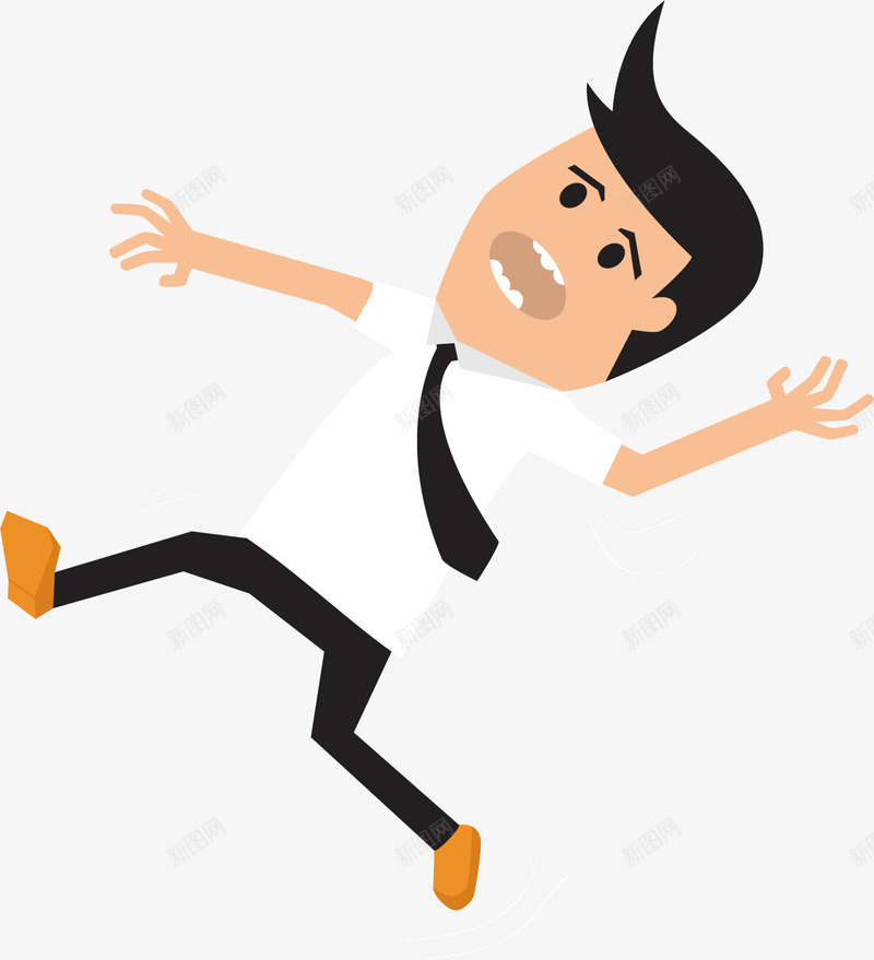 摔倒的男人矢量图ai免抠素材_新图网 https://ixintu.com 上班族 上班族海报 人跌倒 卡通手绘 摔倒 摔倒跌倒 水彩 男人 男士 矢量图 踩空男子