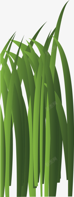 绿色的小草元素矢量图素材