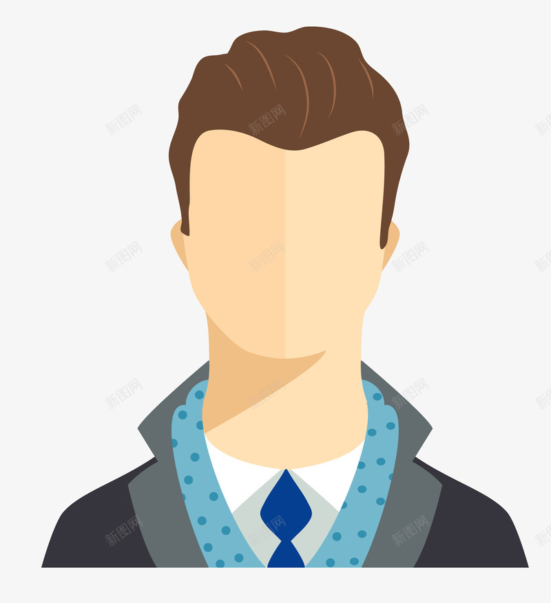 卡通扁平化商务职业人物png免抠素材_新图网 https://ixintu.com 人物 卡通男人 卡通男子 商务职业 扁平化 白领头像 职业人物 职业头像 高管