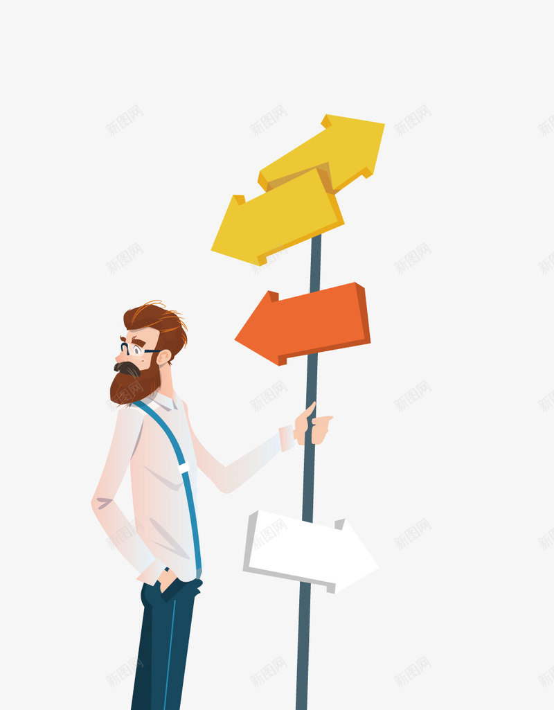 卡通扁平化路标箭头矢量图eps免抠素材_新图网 https://ixintu.com 卡通手举箭头 商务男人 扁平化手举箭头 手举箭头png 指路牌 矢量图 矢量手举箭头 路标 路边牌子