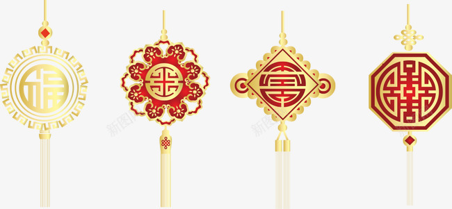 福禄寿喜png免抠素材_新图网 https://ixintu.com 中国结 传统文化 剪纸 喜气洋洋 婚礼 春节 福禄喜 福禄寿喜 红色喜庆