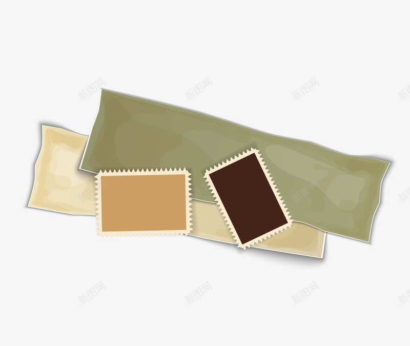 邮票信封装饰png免抠素材_新图网 https://ixintu.com 信封 复古 邮票
