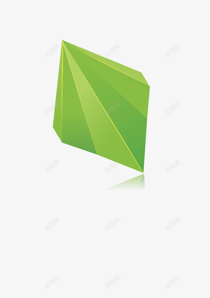 立体几何图形矢量图ai免抠素材_新图网 https://ixintu.com 六边形 几何体 标志 立体 绿色 矢量图