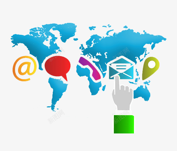 全媒体呼叫中心图标png_新图网 https://ixintu.com 中心 互联网标志 全媒体 呼叫 地球板块 手指