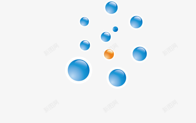 漂浮的蓝色小球png免抠素材_新图网 https://ixintu.com 信息科技图片素材 卡通 卫星 局域网 漂浮 矢量素材 科技 科技EPS矢量素材下载 网络 蓝色 通讯