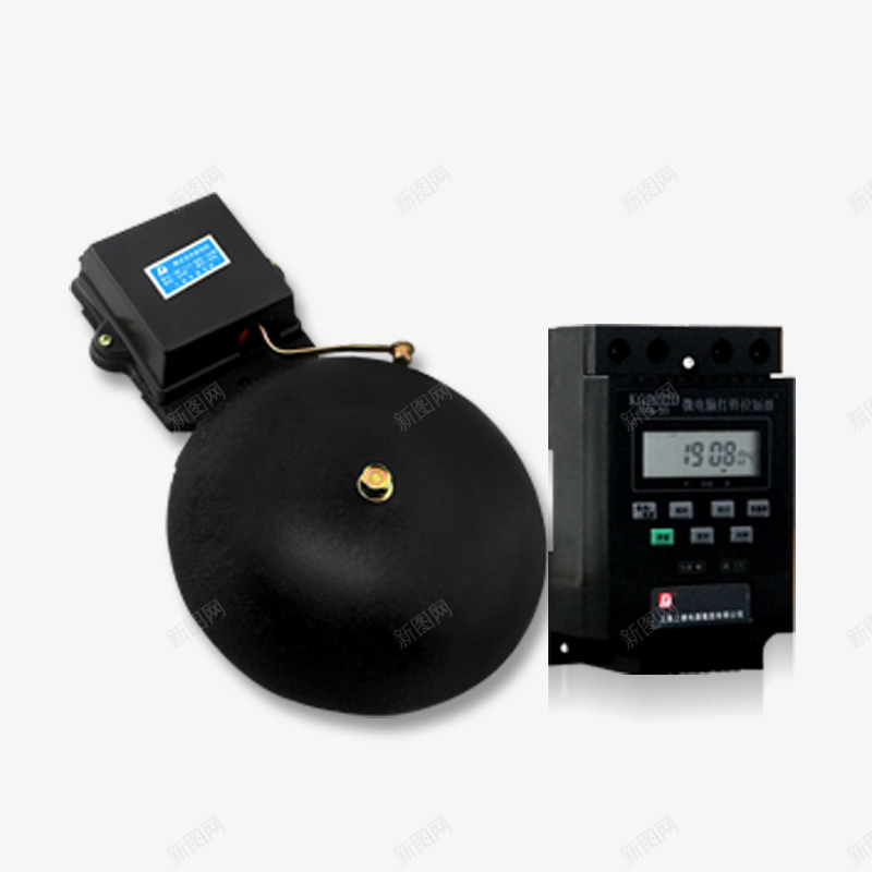 铸铁打铃器png免抠素材_新图网 https://ixintu.com 产品实物 打铃器 敲打 时间 用品 电铃 铸铁 黑色