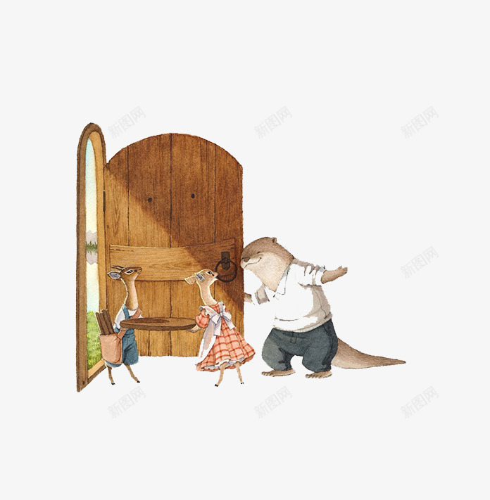 老鼠请它的朋友来坐客png免抠素材_新图网 https://ixintu.com 穿衣服的老鼠 老鼠和它的朋们 老鼠请客