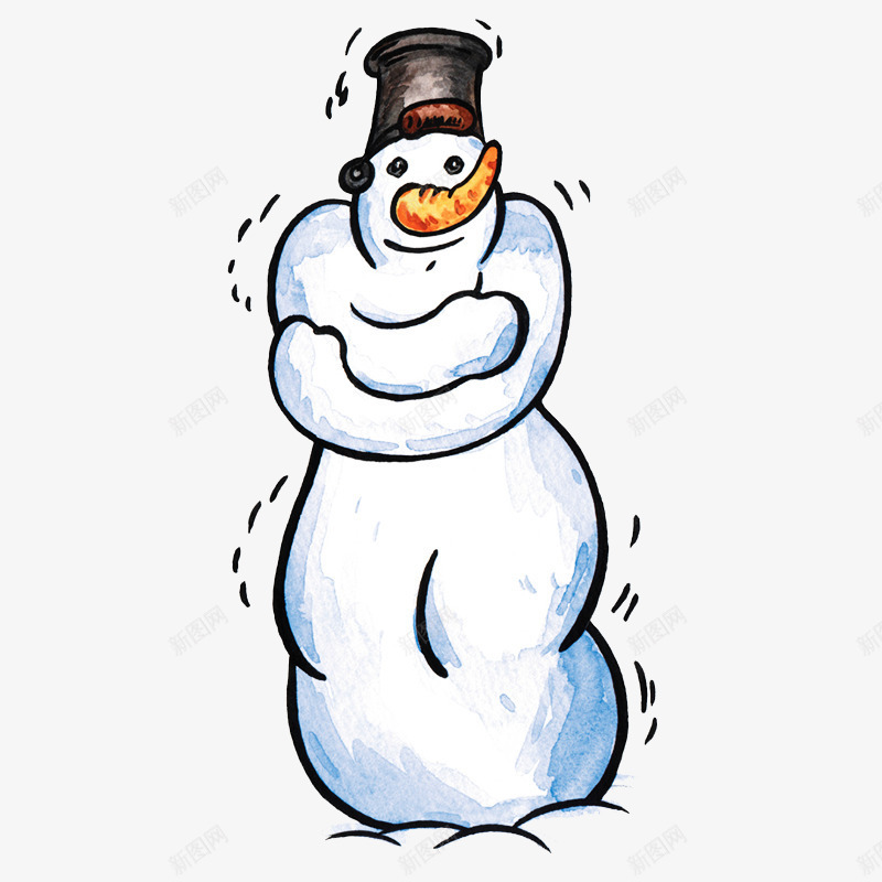 雪人很冷png免抠素材_新图网 https://ixintu.com 圣诞矢量图库 圣诞矢量素材 圣诞节矢量图库 圣诞节矢量素材