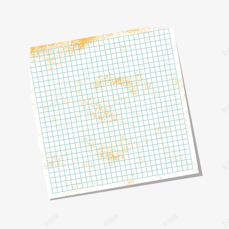 手绘矢量图ai免抠素材_新图网 https://ixintu.com 手绘 格子 纸张 蓝色线条 矢量图