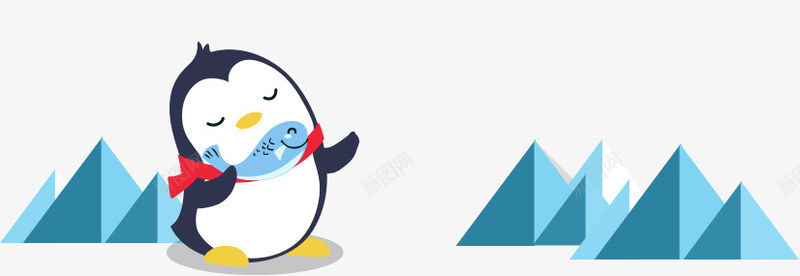 企鹅鱼装饰png免抠素材_新图网 https://ixintu.com 企鹅 图片 装饰