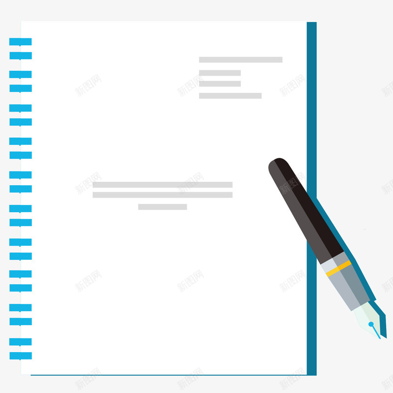白色笔记本钢笔png免抠素材_新图网 https://ixintu.com 便签纸笔 办公用品 文具 白色 笔记本 钢笔
