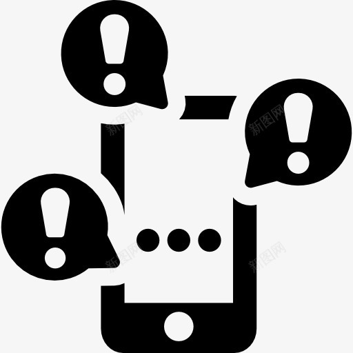 电话报警图标png_新图网 https://ixintu.com 手机 技术 短信 移动电话 通知