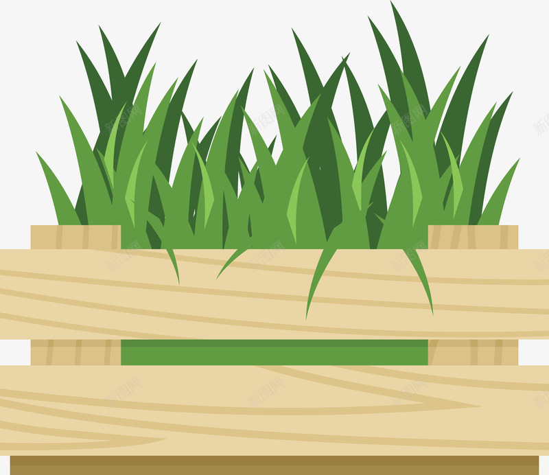 围栏里的小草矢量图ai免抠素材_新图网 https://ixintu.com 围栏 围栏里的小草 小草 矢量小草 矢量草丛 绿色 绿色小草 矢量图