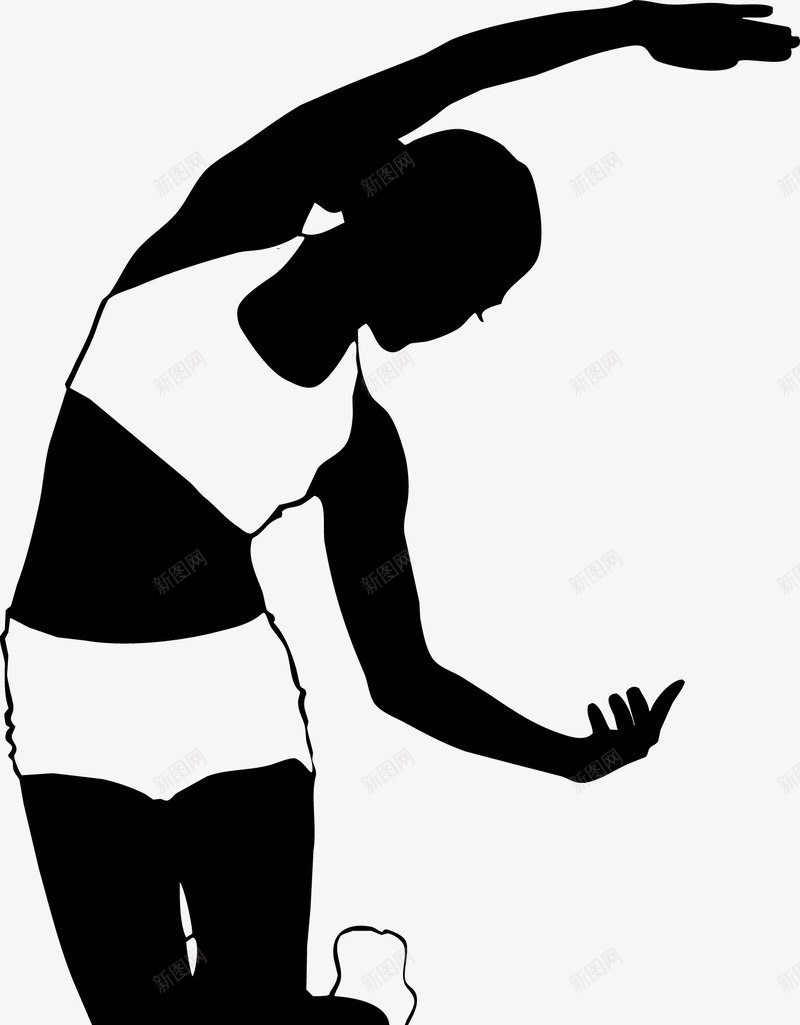 瑜伽女孩剪影矢量图eps免抠素材_新图网 https://ixintu.com 健身剪影 瑜伽女孩剪影 瑜伽女生 矢量图