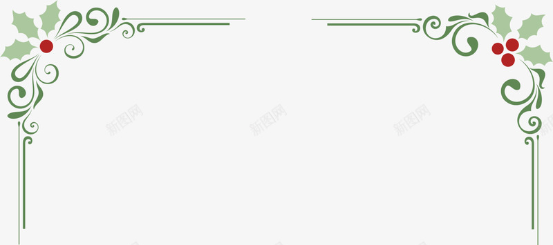 绿色冬青植物框架png免抠素材_新图网 https://ixintu.com Christmas Merry 冬青 圣诞快乐 圣诞节 植物框架 绿色框架