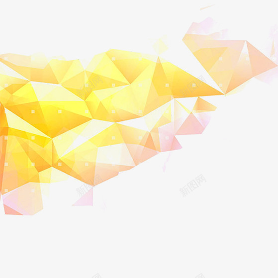 金色三角漂浮png免抠素材_新图网 https://ixintu.com 三角形 几何图案 创意图案 漂浮素材 金色