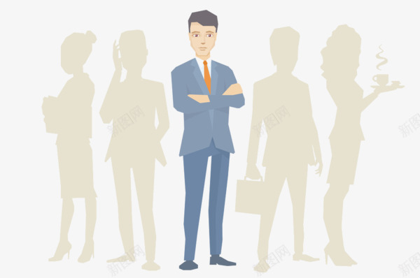 成功人士png免抠素材_新图网 https://ixintu.com 上班族 卡通 成功人士 男人 白领