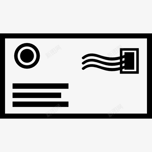 信封正面邮票图标png_新图网 https://ixintu.com 信封 信封前 工具和用具 短信 邮件 邮票 额