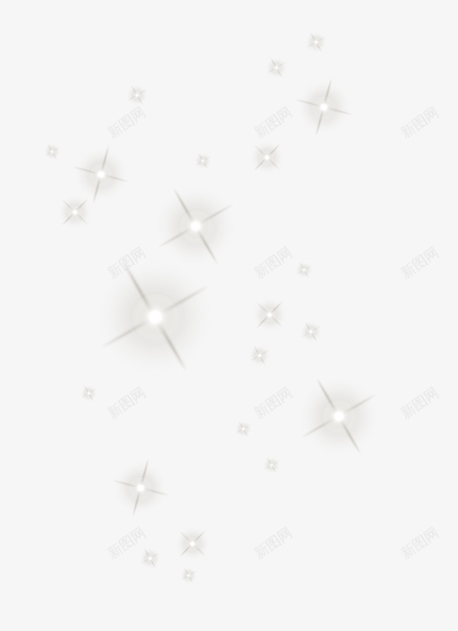 飘浮星光png免抠素材_新图网 https://ixintu.com 十字 圆形 白色