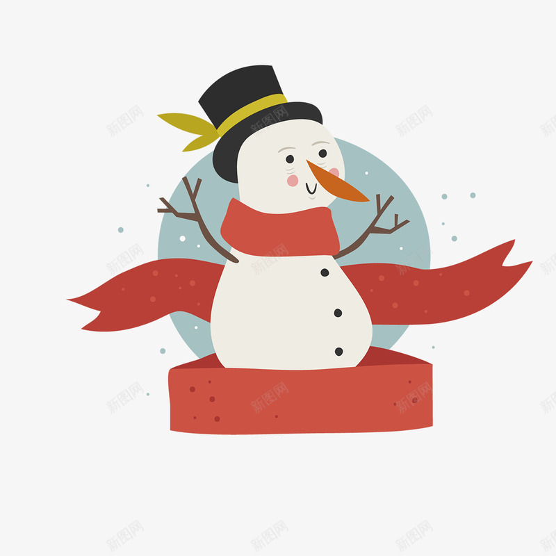 白色雪人淘宝店铺吊旗png免抠素材_新图网 https://ixintu.com 平面 活动 淘宝店铺吊旗 白色 雪人 黑色帽子