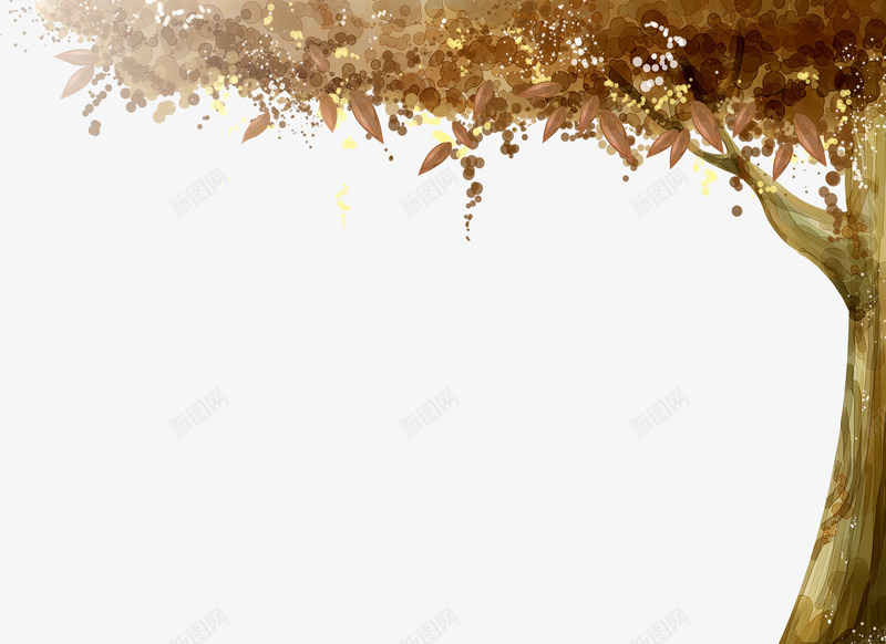 手绘大树植物树下png免抠素材_新图网 https://ixintu.com 大树 植物