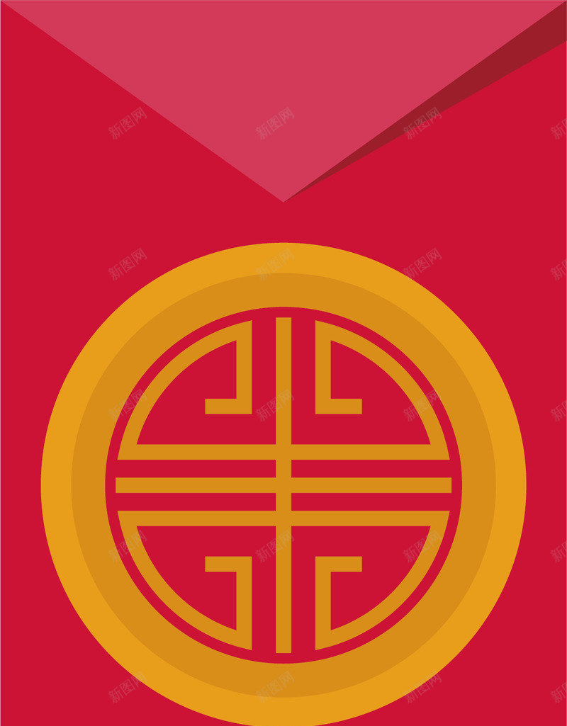 红包创意春节元素图标png_新图网 https://ixintu.com 喜庆 喜庆红包 新年装饰 春节装饰 矢量铜钱 红包 红火