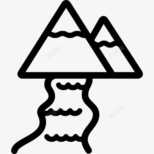 河和Mountains图标png_新图网 https://ixintu.com 农村 山 森林 河流 自然