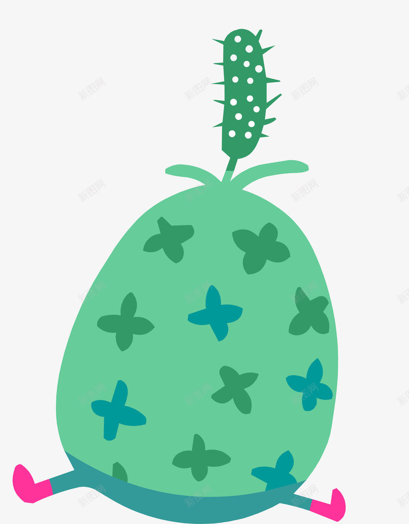 卡通小草小魔怪矢量图ai免抠素材_新图网 https://ixintu.com 卡通小草免费png下载 卡通小草小魔怪 卡通小草矢量图 小草魔怪 矢量图