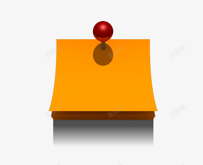 橙色的ppt便签备忘装饰png免抠素材_新图网 https://ixintu.com PPT素材 便利贴 便签 备忘 大头钉