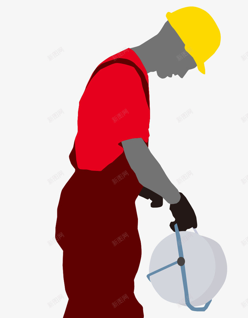 红衣服装修工人png免抠素材_新图网 https://ixintu.com 卡通 工人 建筑工人 男人 红衣服 红衣服的男人 装修人 装修工人