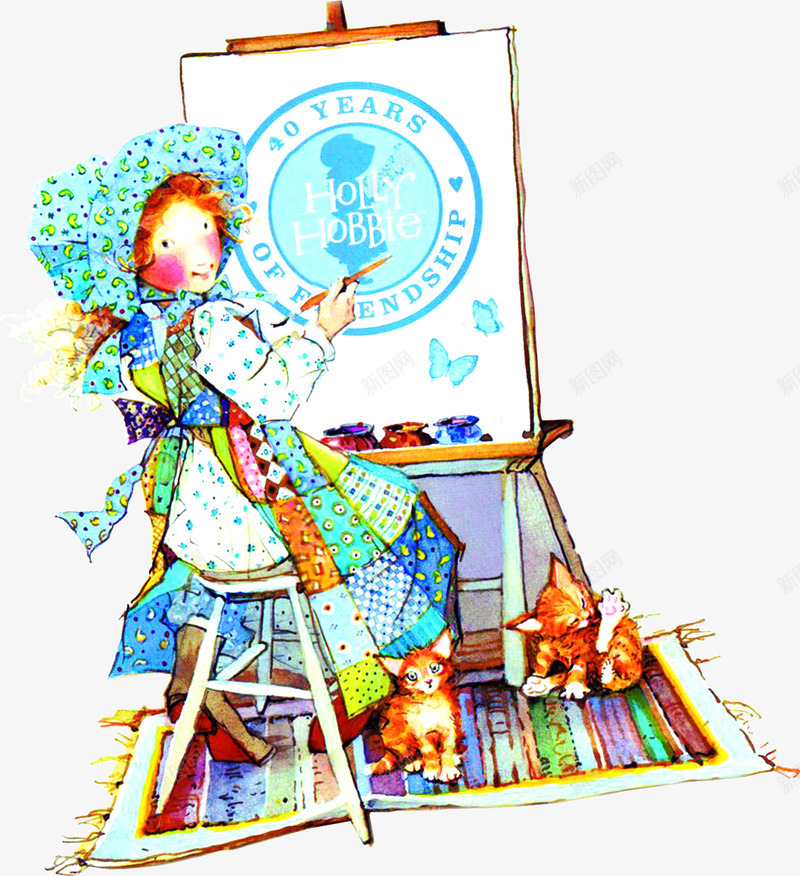 手绘彩色怀旧画集女生png免抠素材_新图网 https://ixintu.com 女生 彩色 怀旧 画集