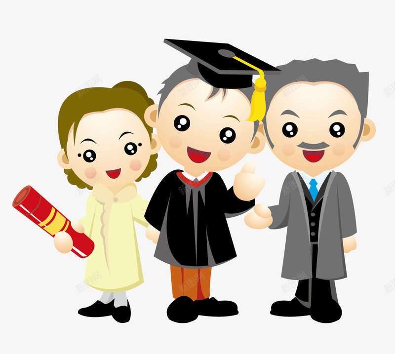 毕业典礼矢量图ai免抠素材_新图网 https://ixintu.com 毕业 毕业典礼 毕业照 矢量素材 结业 矢量图