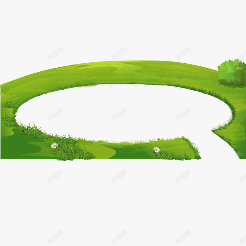 绿色圆形草坪png免抠素材_新图网 https://ixintu.com 圆形 绿色 草坪