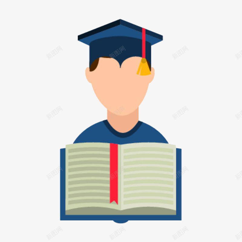 开心的拿到了博士学位png免抠素材_新图网 https://ixintu.com 博士 学业 开心 形象 手绘 毕业 简约