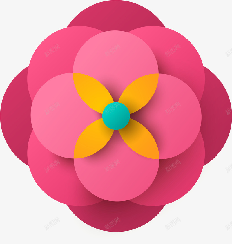 春节红色花朵剪纸png免抠素材_新图网 https://ixintu.com 中国风 新春剪纸 春节剪纸 红色花朵 美丽花朵 花朵剪纸