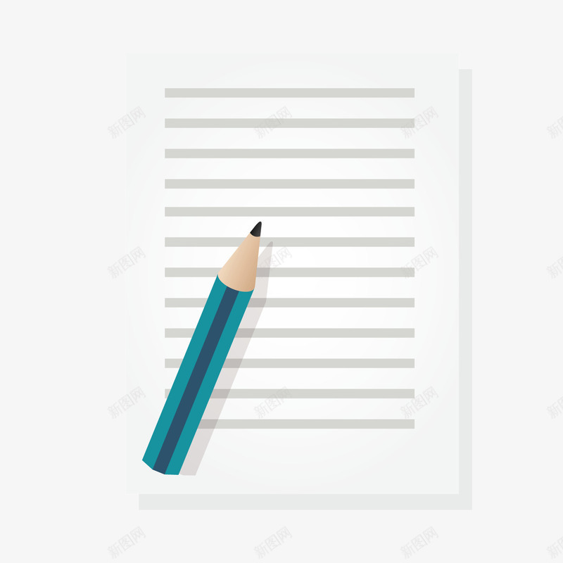 白色纸张矢量图ai免抠素材_新图网 https://ixintu.com 白色 素材 纸张 铅笔 矢量图