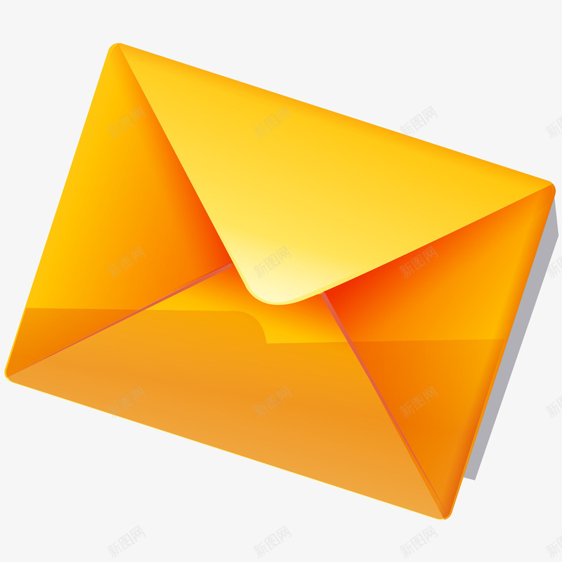 橘黄色精美的信封png免抠素材_新图网 https://ixintu.com 信封 卡通手绘 手绘信封 橘黄色 立体信封 装饰图