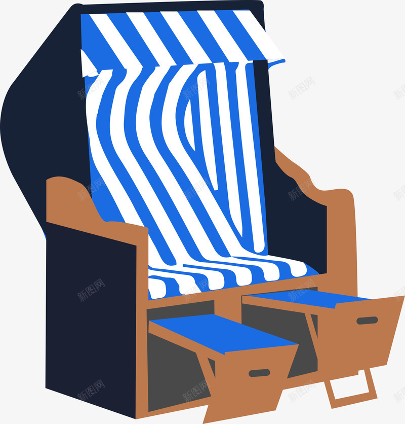 海滩椅png免抠素材_新图网 https://ixintu.com 享受 旅游 玩
