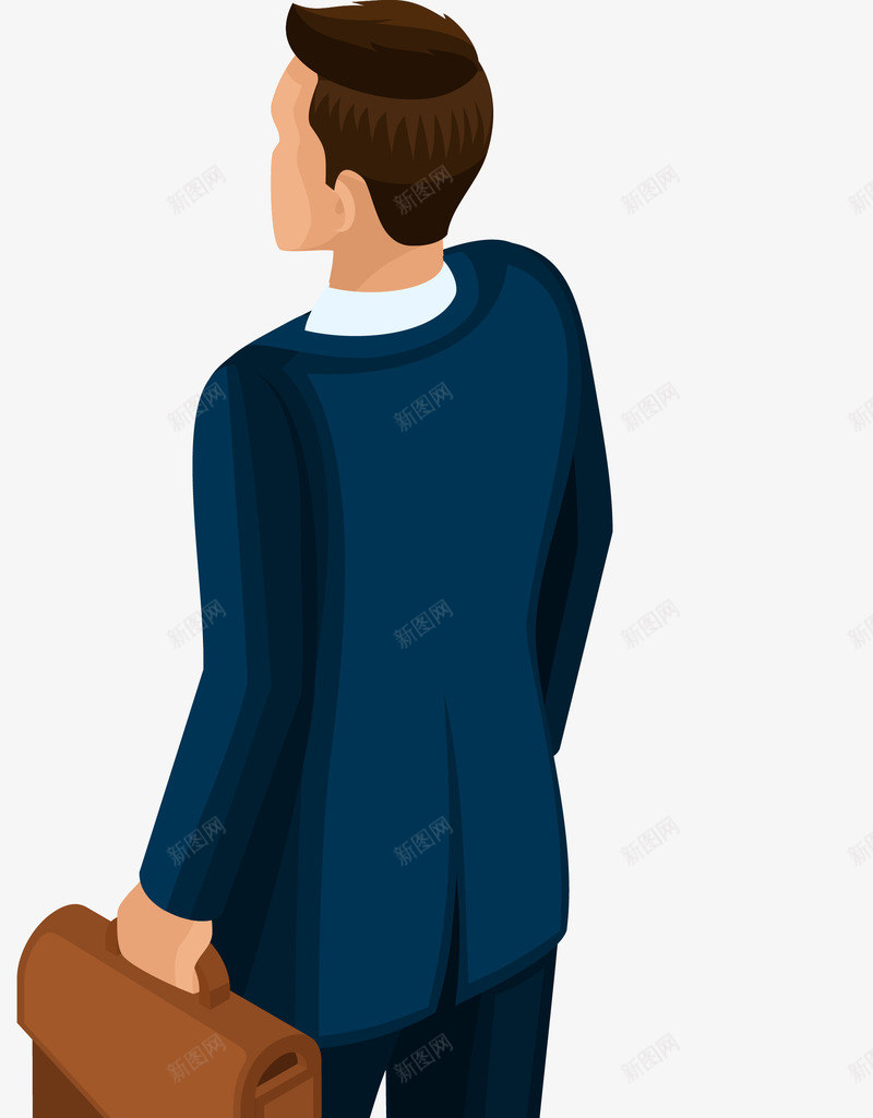 白领西装男人图png免抠素材_新图网 https://ixintu.com 人物 卡通人物 商务 男人 男人背影 男士 男士背影 白领 矢量人物 矢量男人