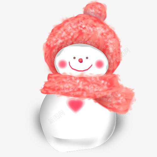 冬季雪人png免抠素材_新图网 https://ixintu.com 冬季装饰 卡通雪人 堆雪人 手绘雪人 粉色 装饰图