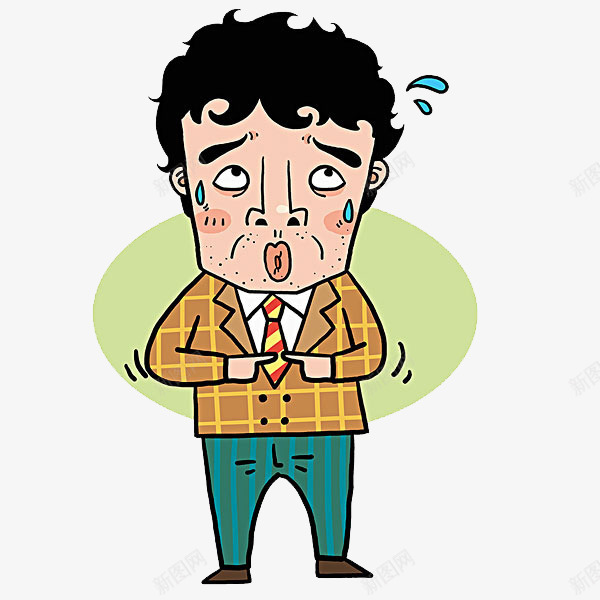 出汗的男人png免抠素材_新图网 https://ixintu.com png图形 png装饰 出汗 卡通 手绘 男人 装饰