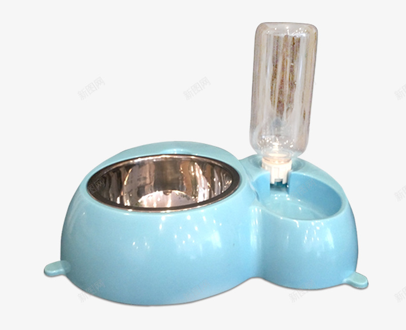 宠物蓝色双用食盘png免抠素材_新图网 https://ixintu.com 宠物用品 宠物食盘 食盘