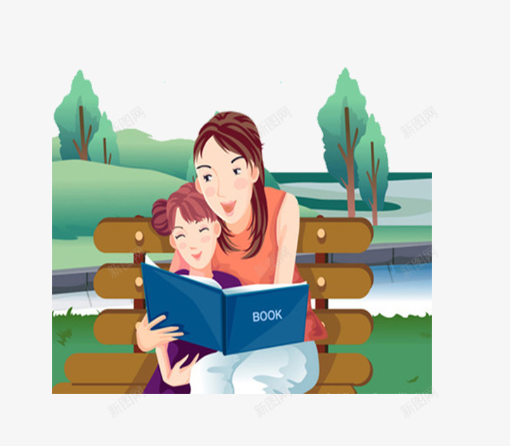 最美风景png免抠素材_新图网 https://ixintu.com 树林 椅子 油画 看书 装饰